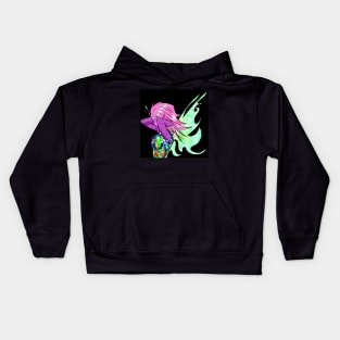 aesthetic nature mandala fairy girl in ecopop arts Kids Hoodie